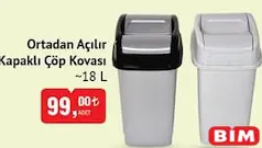 ORTADAN AÇILIR KAPAKLI ÇÖP KOVASI 18 L